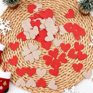 Heart Confetti Valentine Wedding Party DIY Decoration Red Gold Glitter Paper Confetti Table Scatter Romantic Celebration
