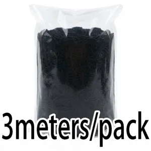 Black elastic lace trim fabric roll 3 meters per pack for sewing wedding dress DIY craft.