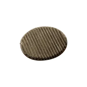Solid color corduroy oval cushion pad for office chair and dining room seat comfortable use.