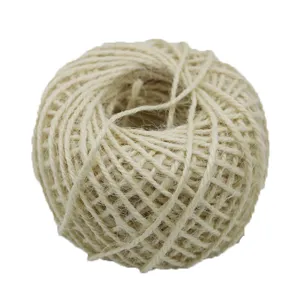 Natuurlijk jute touw voor handwerk en decoratie, 3mm dikke vintage hennep touw rol detailweergave.