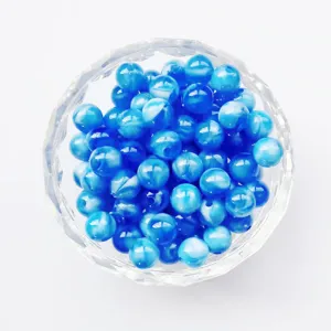 Acrylic Round Loose Beads Colorful Imitation Jade Beading Bulk For DIY Jewelry Making And Swimwear Craft Accessories