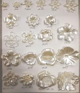 Accessori fai da te fiore cinque petali perle ABS per decorazione scarpe e abbigliamento