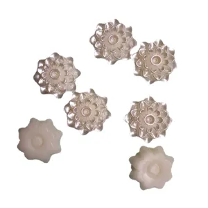 ABS imitation pearl flower buttons craft DIY accessories for clothing shoes handmade decor.