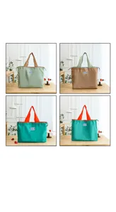 Sac cabas pliable et portable avec cordon, sac de courses écologique en plusieurs coloris.