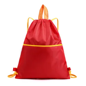 Oxford cloth drawstring backpack, portable casual gym sack for sports, travel and daily use.