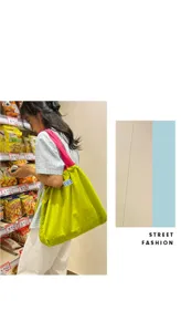 Grand sac cabas pliable et écologique pour vos courses quotidiennes au supermarché