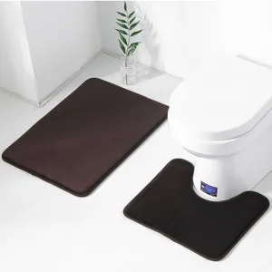 Ensemble tapis de bain en mousse à mémoire, tapis de sol absorbant antidérapant pour salle de bain.