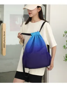 Waterproof gradient drawstring backpack lightweight sports travel rucksack for daily commuting
