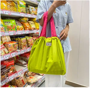 Faltbare Einkaufstasche für Reisen, große Kapazität leichte Nylon Handtasche Tragetasche.