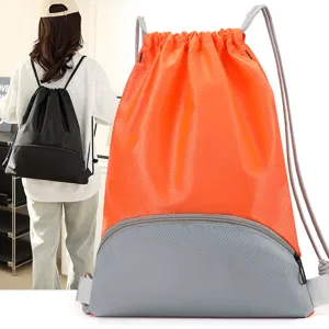 Waterproof Oxford Cloth Drawstring Backpack Sports Gym Bag Lightweight Casual Travel Rucksack For Men Women Students
