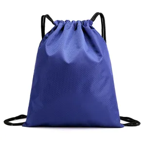Waterproof 600D Polyester Football Pattern Drawstring Backpack Sports Gym Bag Travel Storage Sack For Unisex