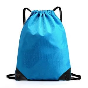 Zaino a sacca impermeabile blu sportivo leggero zainetto da palestra per viaggio attività outdoor