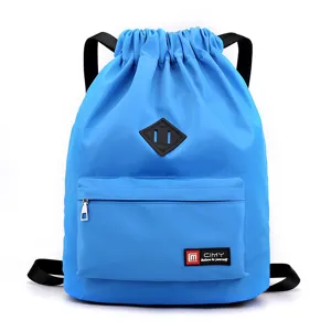 Waterproof drawstring backpack lightweight sports fitness gym bag casual daypack for travel