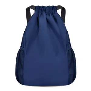 Large Capacity Waterproof Nylon Drawstring Backpack Gym Sports Bag Casual Travel Cinch Sack