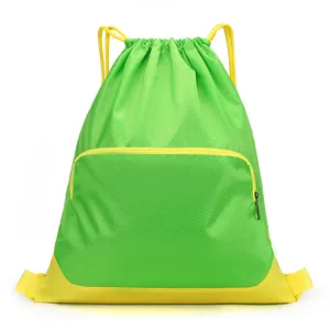Lightweight drawstring backpack waterproof sports gym bag for travel and outdoor activities.