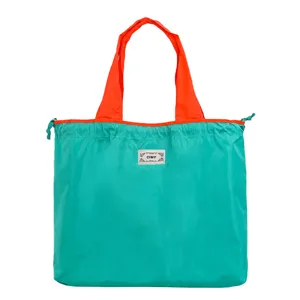 Foldable travel shopping tote bag, large capacity lightweight mommy storage handbag.