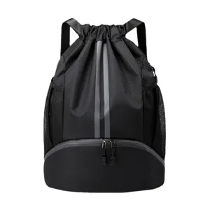 Large Capacity Waterproof Oxford Cloth Drawstring Backpack Unisex Sports Fitness Swimming Bag Casual Travel Daypack