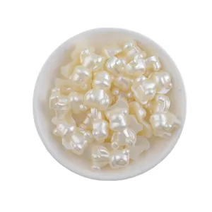 Cabochon orsetto perla bianca DIY per custodia cellulare fermaglio decorazione