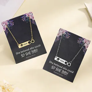 2026 Afstudeerseizoen Doctoraal Hoed Oneindigheidssymbool Ketting Roestvrij Staal Studenten Gedenkgeschenk Sieraden Voor Unisex