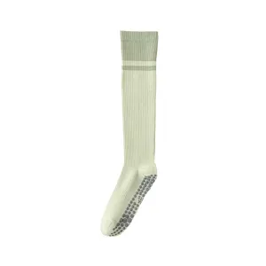 Chaussettes de Sport de Compression pour Femmes Chaussettes de Mollet de Cyclisme de Course Athlétiques Respirantes Yoga Chaussettes Longues Antidérapantes