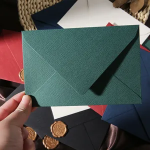Strukturierter Briefumschlag bunte minimalistische Retro Briefpapier Siegelwachs Set
