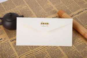 Enveloppe en papier special design touche de piano dores papeterie lettre format 22x11cm