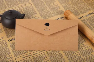 Enveloppe en papier kraft vintage pour papeterie et emballage de cartes de voeux elegantes