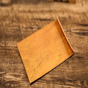 Retro kraftpapier envelope detail view, vintage handwritten letter design for vintage stationery.
