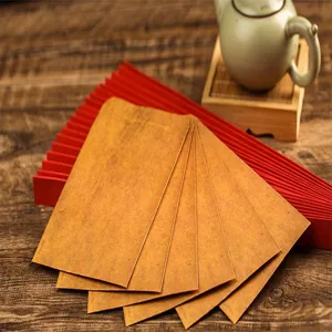 Vintage retro kraft paper envelope and letter set for handwritten letters and notes.