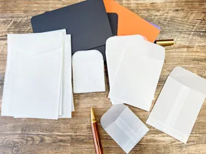 Transparante pergamijn papieren enveloppen, 120gsm lege envelop voor huwelijksuitnodigingen.