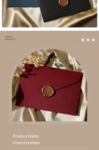 Ensemble d'enveloppes texture toile de jute avec sceau de cire vintage pour lettres.
