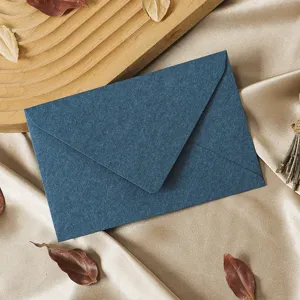 Vintage blue envelope textured paper stationery greeting card invitation letter envelope