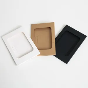 Boîte d'emballage de carte postale en papier kraft épaissi étui creux de rangement