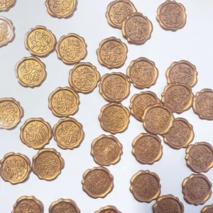 Bronzefarbene Wachssiegel Dekorationsstücke, retro Briefsiegel Siegelwachs für Briefe Basteln.