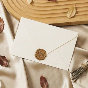 Vintage Cashmere Envelope and Letter Paper Set with Wax Seal Retro Stationery for Invitations