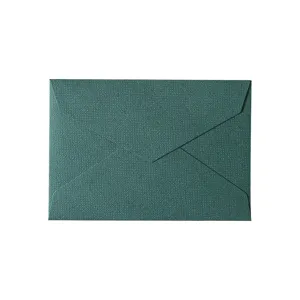 Enveloppe texture lin vert foncé style rétro enveloppe de papeterie pour mariage
