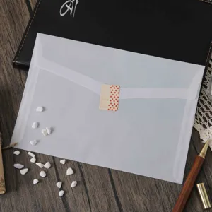 Transparante perkamijnpapier envelop voor huwelijksuitnodigingen wenskaarten schrijfwaren.