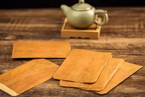 Vintage kraft paper envelope and stationery set for retro letters, handmade aesthetic.