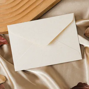 Vintage paper envelope with delicate texture, elegant stationery for letters and cards.
