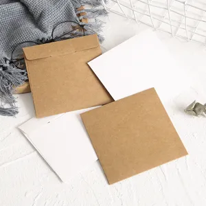 Pochettes et enveloppes CD en papier kraft carré sacs de rangement de disques épais