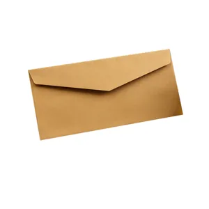 Enveloppe en papier kraft épais No.5 rétro minimaliste unie papeterie détail vue