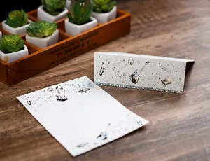 Musik-Thema Heißfolienprägung Briefpapier Set Briefpapier und Grußkarte für kreatives Schreiben