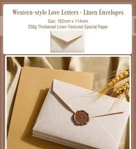 Leinenstruktur Briefumschlag und Briefpapier Set fur elegante Vintage Briefe.