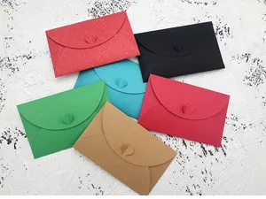 Creative heart clasp envelope stationery set for greeting cards, letters and wedding invites.