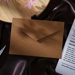 Vintage brown textured envelope for retro letter writing, wedding invitations and stationery.