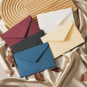 Vintage Style Envelope And Letter Paper Set Retro Chinese Kraft Cashmere Paper Wax Seal Envelope Postcard Invitation Stationery