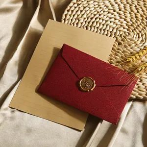 Vintage Leinenstruktur Briefumschlag und Briefpapier Set mit Wachssiegel für Liebesbriefe.