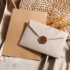Vintage Leinenstruktur Umschlag Und Briefpapier Set Retro Spezialpapier Für Briefschreiben Und Grußkarte Geschenk