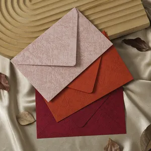 Vintage tree-textured envelope set, retro stationery for greeting cards and letters, 3 pcs