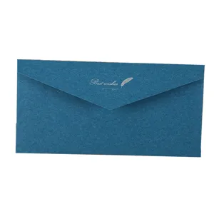 Enveloppe bleu foncé marquage à chaud pour mariage invitation d'affaires papeterie rétro